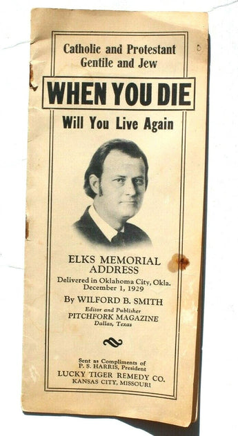 Vtg 1929 Catholic & Protestant Gentile & Jew Pamphlet Booklet Event Oklahoma