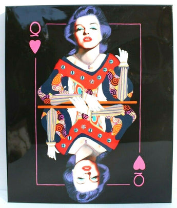 Glossy Marilyn Monroe Queen Of Hearts Canvas Print Decorative Modern Wall Art