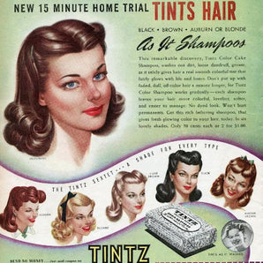 Vintage 1943 Tintz Shampoo For Color Hair Advertisment Color Photo #105