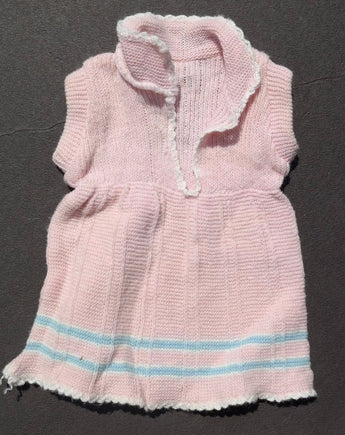 Vintage 1960's Pink V Neck Dress Doll Play Clothes / Clothing