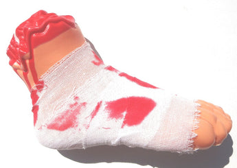 Halloween Props Decoration Creepy Big FOOT WRAPPED IN GAUZE April Fool's Day Toy