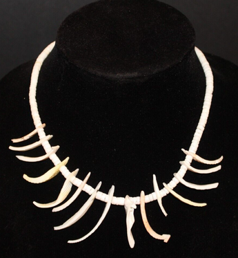 Vintage Boho Bohemian Pink Shell Choker Necklace Beach Jewelry