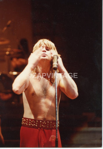 Vtg 1980s Ozzy Osbourne On Stage / Concert Tour Preforming Music Photo #2982