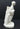 Vtg MCM CALIFORNIA CA Pottery - No Name Chinese Woman Bamboo Bisque Vase