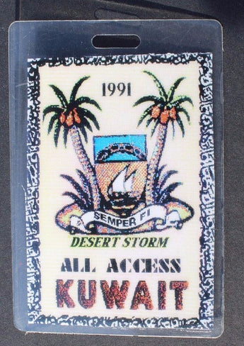 Vtg All Access Backstage Pass / VIP Laminate - 1991 Desert Storm Kuwait