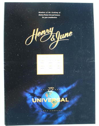 Vtg 1990 Henry & June Promo Movie Press Screening Brochure Program