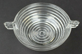 Vtg MCM Anchor Hocking Manhattan Small Serving Bowl Ribbed Depression Glass 6"