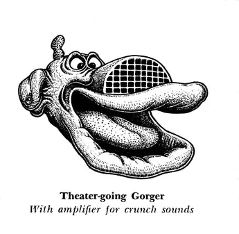 Vtg 1950s B&W Funny Theater - Going Gorger (Loud Mouth) Cartoon Photo #2827