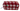 New Red / White Large Christmas Plaid Cosmetic Makeup Bag W/ Holiday Charms