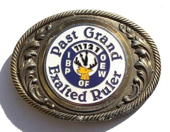Vintage Past Grand Exalted Ruler IBP OEW Belt Buckle