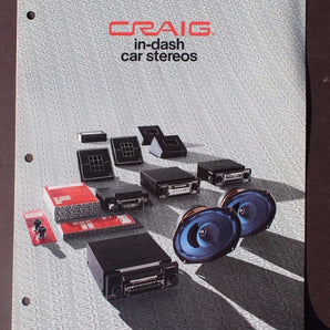 Vintage Craig In-Dash Car Stereos Information SALES BROCHURE
