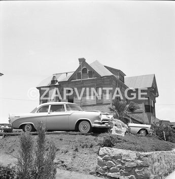 Vtg 1964 Bunker Hill Ave House Los Angeles Old Classic Cars Parked Photo #2086