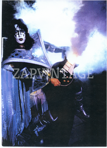 Vtg 1970s - 1980s KISS Band Member Playing Guitar Ace Frehley Photo #2159