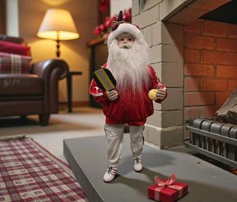 New Large Holiday Pickleball Santa Claus Figure Christmas Collectible Decor Doll