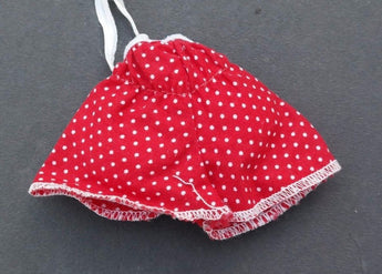 Vintage 1940's Red White Polka Dot Romper Pin up Doll Play Clothes / Clothing