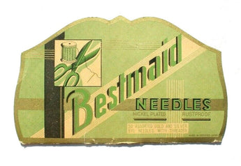 Antique Vtg Needle Book Sample Case Advertising of Bestmaid Needles