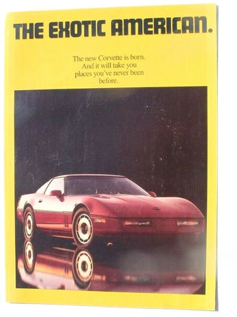 Vtg 1983 - 1984 Corvette Dealers Salesman Car Brochure "The Exotic American"