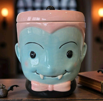 New Large Halloween Spooky Ceramic Baby Draccula Cookie Jar Decorative