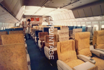 Vtg 1970s Airline Airplane Advertising Inside DC-9 Aircraft Photo #2029