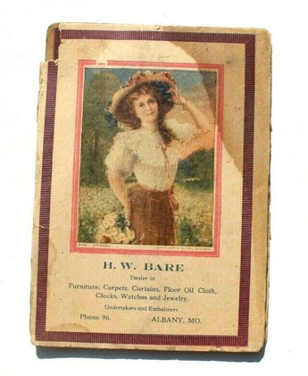 Antique Vtg Needle Book Sample Case Advertising H.W. Bare Furnish