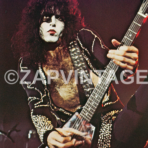 Vtg 1970s Paul Stanley On Stage / Concert Tour Preforming Kiss Music Photo #2216