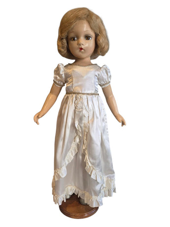 Vintage 21" Size Composition Madame Alexander Bride Doll Blonde Hair Brown Eyes
