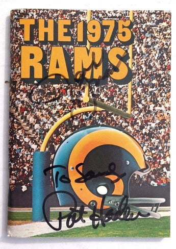 Vtg 1975 The Rams (Jack Snow / Pat Haden) Autographed Press Radio & T.V. Guide