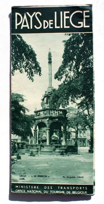 Antique PAYS DE LIEGE National Tourist Office Of Belgium Tour Guide Brochure