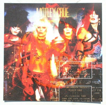 MOTLEY CRUE (Dr. Feelgood) Concert Tour 11" X 11" Pentagram Poster Flyer Insert