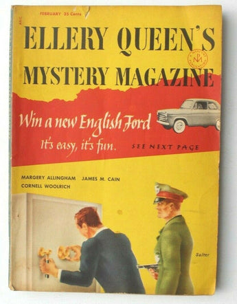Vintage February 1955 Ellery Queens Mystery Magazine By Vol. 25 No. 2 Book