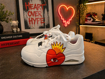 Womans Skechers x Ricardo Cavolo Uno-Flaming Heart Women Casual Shoes 7.5 NWT