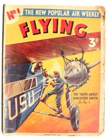 Vtg April 2, 1938 Popular Flying Magazine 1st Issue Vol. 1 No. 1 Kingsford Smith