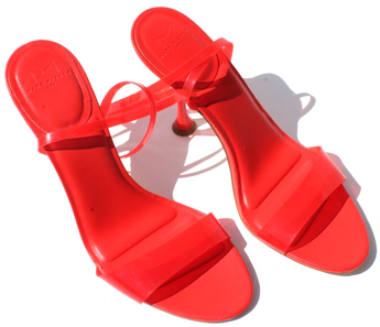 New Marc Fisher LTD Calisty Red Ankle Strap Sandals High Heel Size 9 M