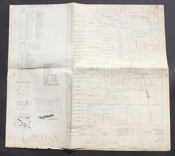 Vtg Arcade Game Owner's Manual / Schematic / Inserts - Lawnman Pinball