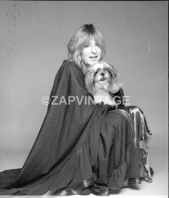 Vtg 1970's Christine McVie (Fleetwood Mac) W/ Dog Unpublished Orig Photo #2447