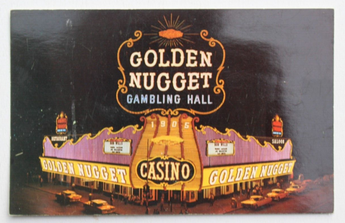 Vintage Postcard 1963 Golden Nugget Casino Gambling Hall Las Vegas Nevada