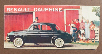 Vtg 1950's Renault Dauphine Advertising Dealer Brochure Booklet