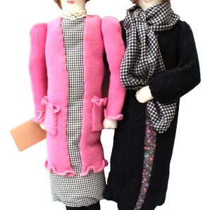 Vtg 1985 Large Women Of Cloth Bestfriends Art Doll Handmade Wall Decor