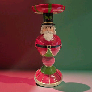 New Red / Green Fat Santa Claus Christmas Candle Holder Candle Stand Decor
