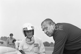 Rare Vtg B&W 1960s Carlo Abarth Fiat Racing Ferrari Cars Italy Photo #1516