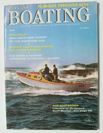 Vtg Sailboating Yachting Boating Magazine - Popular Boating March 1960