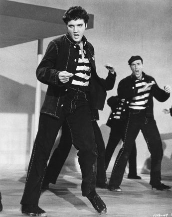 Vtg Black & White Portrait of ELVIS PRESLEY Filming Of Jailhouse Rock Photo #613