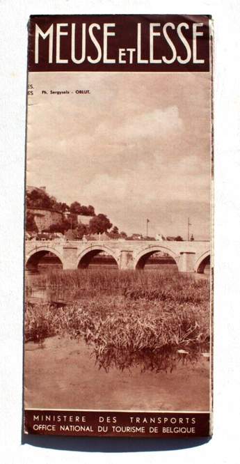 Antique Meuse Et Lesse National Tourist Office Of Belgium Tour Guide Brochure