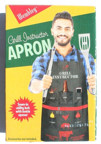 NEW Grilling Instructor Novelty Apron GAG GIFT Fathers Day