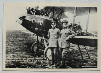 Vtg Orig Eisenmenger kampfeinsitzernen England (4 Planes Shot Down) Postcard