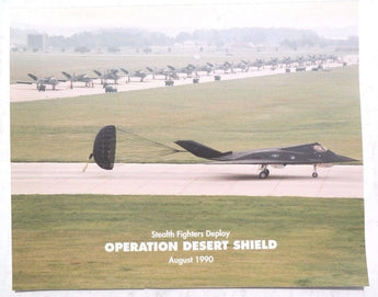 Vintage August 1990 Operation Desert Shield STEALTH Fighters Deploy Photo 8X10