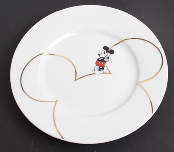 New NWT RARE Disney Mickey Mouse Gold Icon Collectors Salad Plate