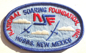 Vintage NATIONAL SOARING FOUNDATION Hobbs NEW MEXICO Patch (NSF) Nos