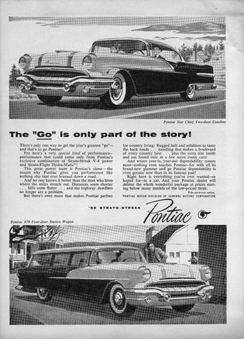 Vintage 1950s Pontiac Station Wagon Car Dealership Advertisement Ad Photo #2853