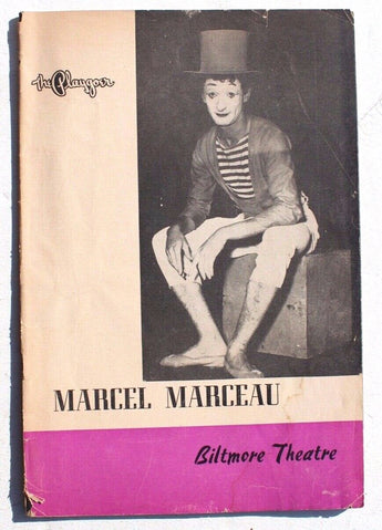 Vtg January 23, 1956 The Playgoer Magazine Marcel Marceau Biltmore Theatre